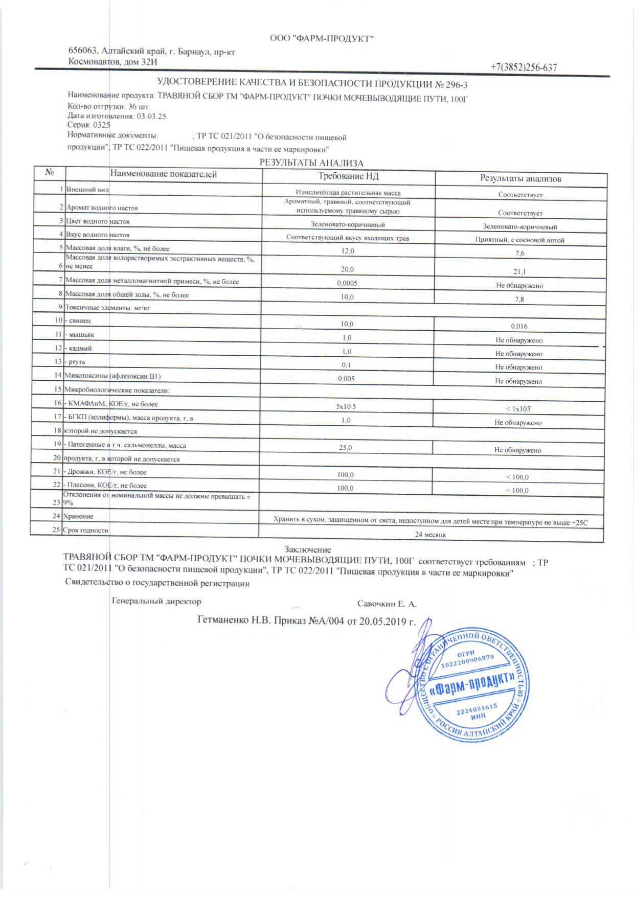 Паспорт №032025